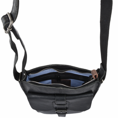 Чорна чоловіча сумка на плече Ashwood 4551 VT BLK