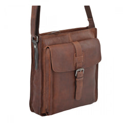 Светло-коричневая мужская сумка на плечо  Ashwood 4552 TAN