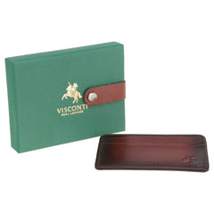 Коричневый мужской картхолдер Visconti AT54 Evan Brown/Tan -  Visconti