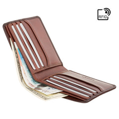 Коричневый винтажный мужской кошелек Visconti AT58 Milo Brown/Tan -  Visconti