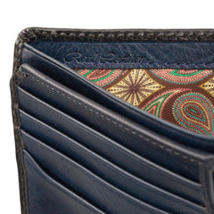 Темно-синий винтажный мужской кошелек Visconti AT60 Arthur Tap'n'Go (Burnish Blue)