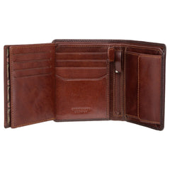 Коричневый винтажный мужской кошелек Visconti AT62 Hector Brown/Tan - Visconti