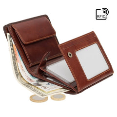 Коричневый винтажный мужской кошелек Visconti AT62 Hector Brown/Tan - Visconti