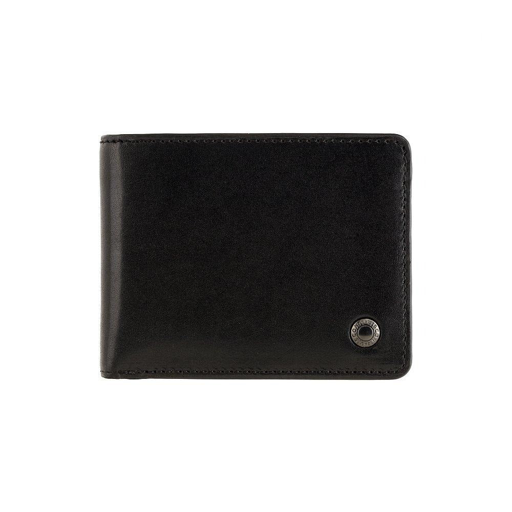 Черный мужской кошелек из гладкой кожи Visconti ENZ78 Girard (Black)