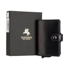 Картхолдер с металлическим держателем для карт Visconti ENZ80 Speziale (Black)