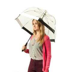 Зонт-трость женский Fulton Birdcage-1 L041 Black White (Черно-белый)