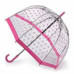 Зонт-трость женский Fulton Birdcage-2 L042 Pink Polka (Розовый горох)