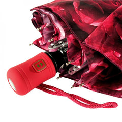 Зонт женский Fulton Open & Close-4 L346 Photo Rose Red (Красные розы)