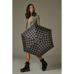 Мини зонт женский Fulton Tiny-2 L501 Golden Check (Золотая Клетка)