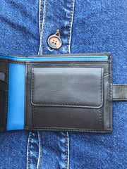 Мужской кошелек Visconti PM100 Vincent (black/cobalt)