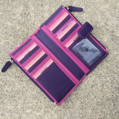 Розовый женский кошелек Visconti RB100 Bermuda (Berry/Multi)