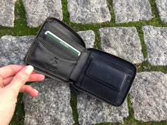 Черный унисекс кошелек на молнии Visconti HT14 Camden (Black)