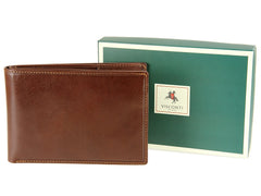 Кошелек для путешествий (тревелер) c RFID Visconti MZ9 Jet (brown) -  Visconti