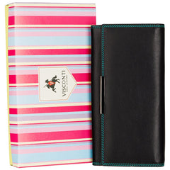 Классический женский кошелек Visconti R11 Paloma (Black Rhumba)