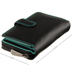 Женский черный кошелек Visconti R13 Carmelo (Black Rhumba)