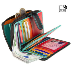 Женский черный кошелек Visconti R13 Carmelo (Black Rhumba)