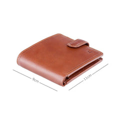 Коньячний чоловічий гаманець на кнопці Visconti TSC47 Riccardo (Tan) із RFID