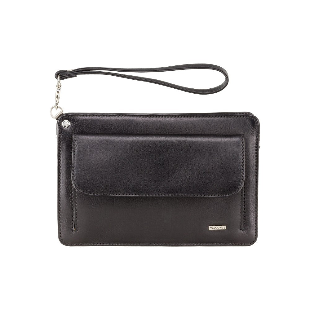 Черная мужская барсетка Visconti 02617 - Ted (Black) -  Visconti