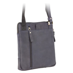 Синяя небольшая мужская сумка на плечо Visconti 15056 - Roy (Oil Blue) -  Visconti