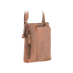 Небольшая мужская сумка на плечо Visconti 15056 Roy (Oil Tan) - светло-коричневая -  Visconti