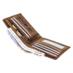 Коричневый мужской кошелек Visconti 707 - Shield (oil tan) - Visconti