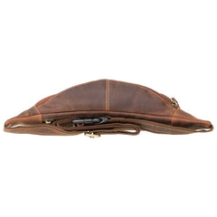 Коричневая сумка на пояс (бананка) Visconti 721 (Oil Tan) -  Visconti