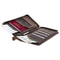 Мужской клатч (тревелер) Visconti 728 Wing (Oil Brown) -  Visconti