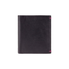 Небольшой мужской кошелек с монетницей на молнии Visconti AP61 Brig (Black/Burgundy) - Visconti