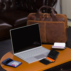 Небольшой мужской кошелек с монетницей на молнии Visconti AP61 Brig (Black/Orange) - Visconti