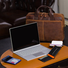 Классический черный мужской кошелек с монетницей Visconti AP62 Montreux (Black/Burgundy) -  Visconti