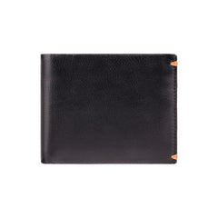 Классический черный мужской кошелек с монетницей Visconti AP62 Montreux (Black/Orange) - Visconti