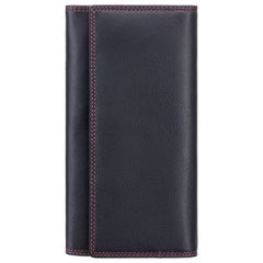 Женский черно-красный кошелек на кнопке Visconti CD21 - Topaz (black/red) - Visconti