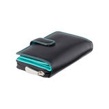 Женский черный кошелек Visconti CD22 Ruby (black-aqua)