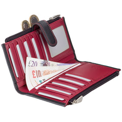 Женский черно-красный кошелек Visconti CD23 Jade (black/red) - Visconti