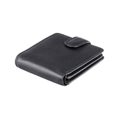 Черный мужской кошелек на кнопке Visconti HT10 - Knightsbridge (Black) - Visconti