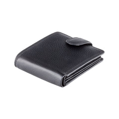 Черный мужской кошелек на кнопке Visconti HT13 - Strand (Black) -  Visconti