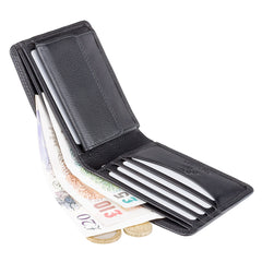 Черный мужской кошелек с монетницей Visconti HT7 Stamford (Black) - Visconti