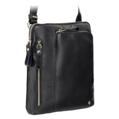 Черная мужская сумка на плечо Visconti ML20 Roy (Black) - гладкая кожа -  Visconti