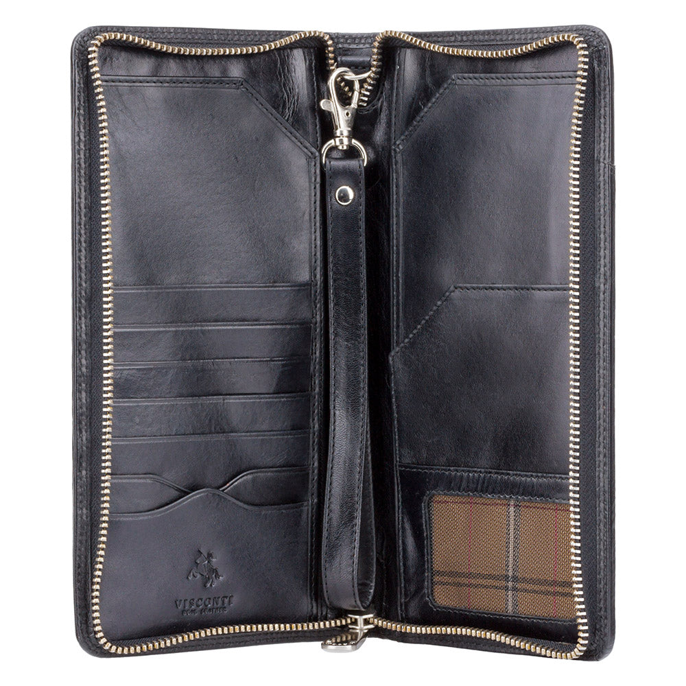 Мужской клатч (тревелер) Visconti MZ101 Wing (black) -  Visconti