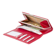 Классический красный женский кошелек Visconti MZ12 Maria (Red) - Visconti