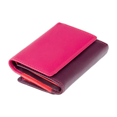 Компактный женский кошелек в три сложения RB39 Biola (Plum/Multi), сливовый -  Visconti