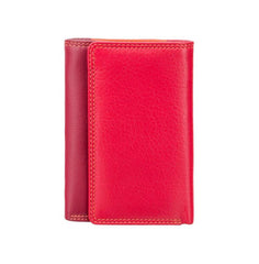 Компактный женский кошелек в три сложения RB39 Biola (Red/Multi), красный -  Visconti