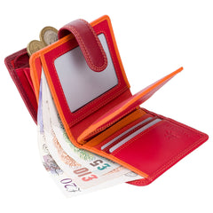 Красный компактный женский кошелек Visconti RB40 Bali (Red/Multi) -  Visconti