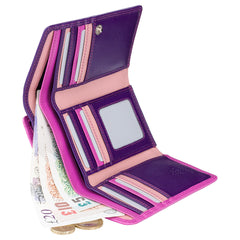 Розовый женский кошелек Visconti RB43 Bora (Berry/Multi) - Visconti