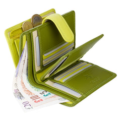 Лаймовый женский кошелек Visconti RB51 Fiji (Lime/Multi) -  Visconti