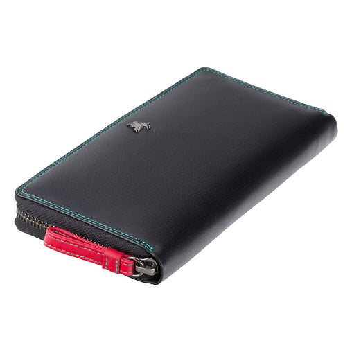 Женский черный кошелек-клатч на молнии Visconti SP33 Iris (Black) -  Visconti