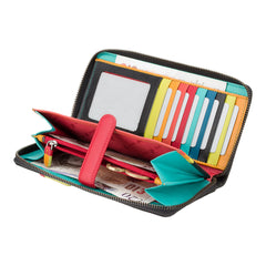 Женский разноцветный кошелек-клатч на молнии Visconti STR5 Corfu - Visconti