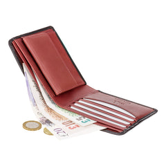 Черно-красный мужской кошелек без застежки Visconti TR30 Raffle (Black/Red) - Visconti