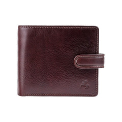 Коричневый мужской кошелек на кнопке Visconti TSC42 Arezzo (Brown) - Visconti