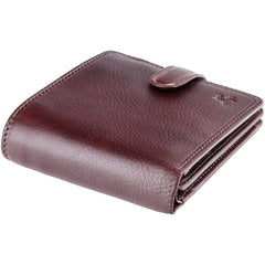 Коричневый мужской кошелек на кнопке Visconti TSC42 Arezzo (Brown) - Visconti